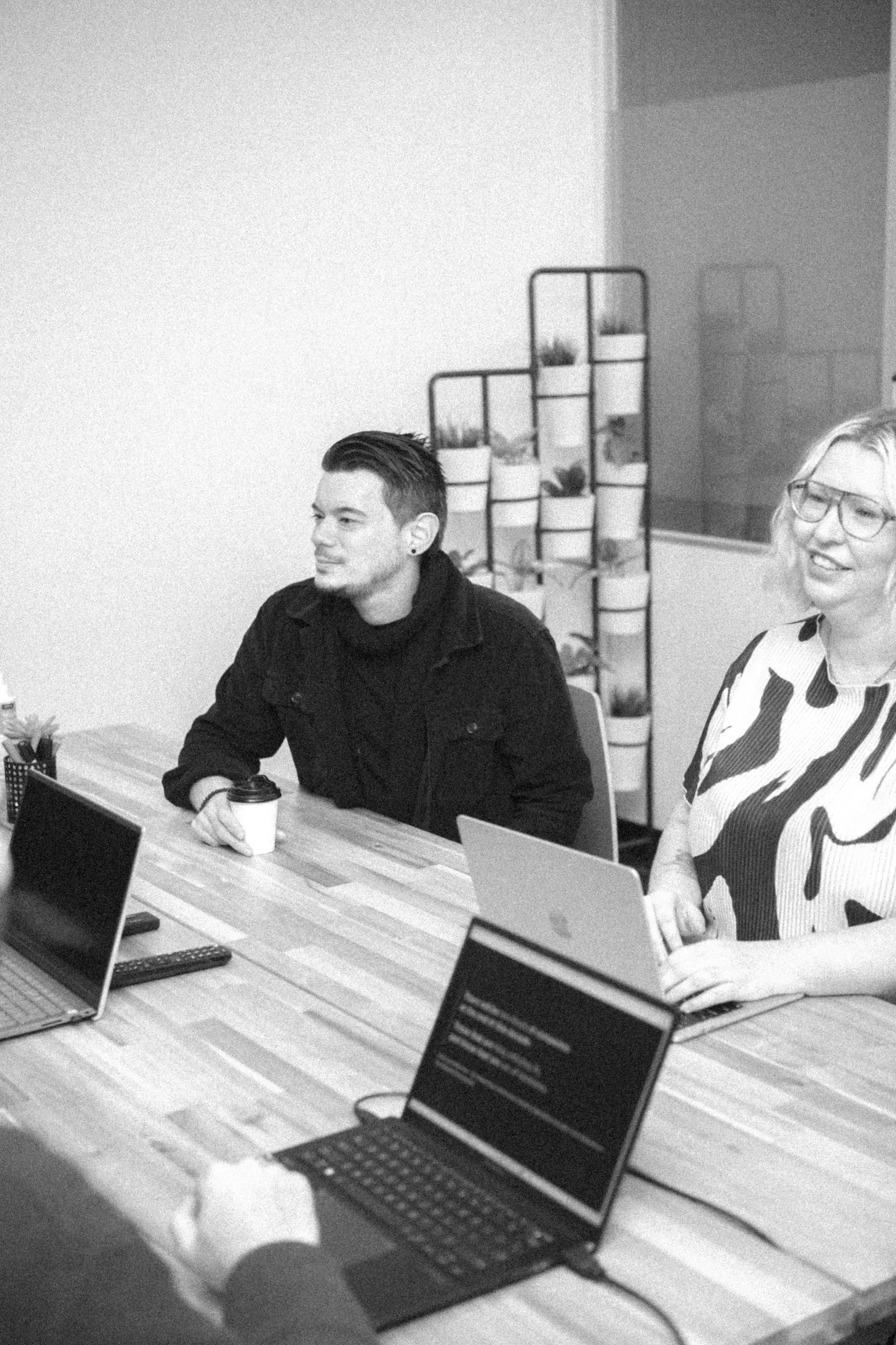 Two colleagues in meeting