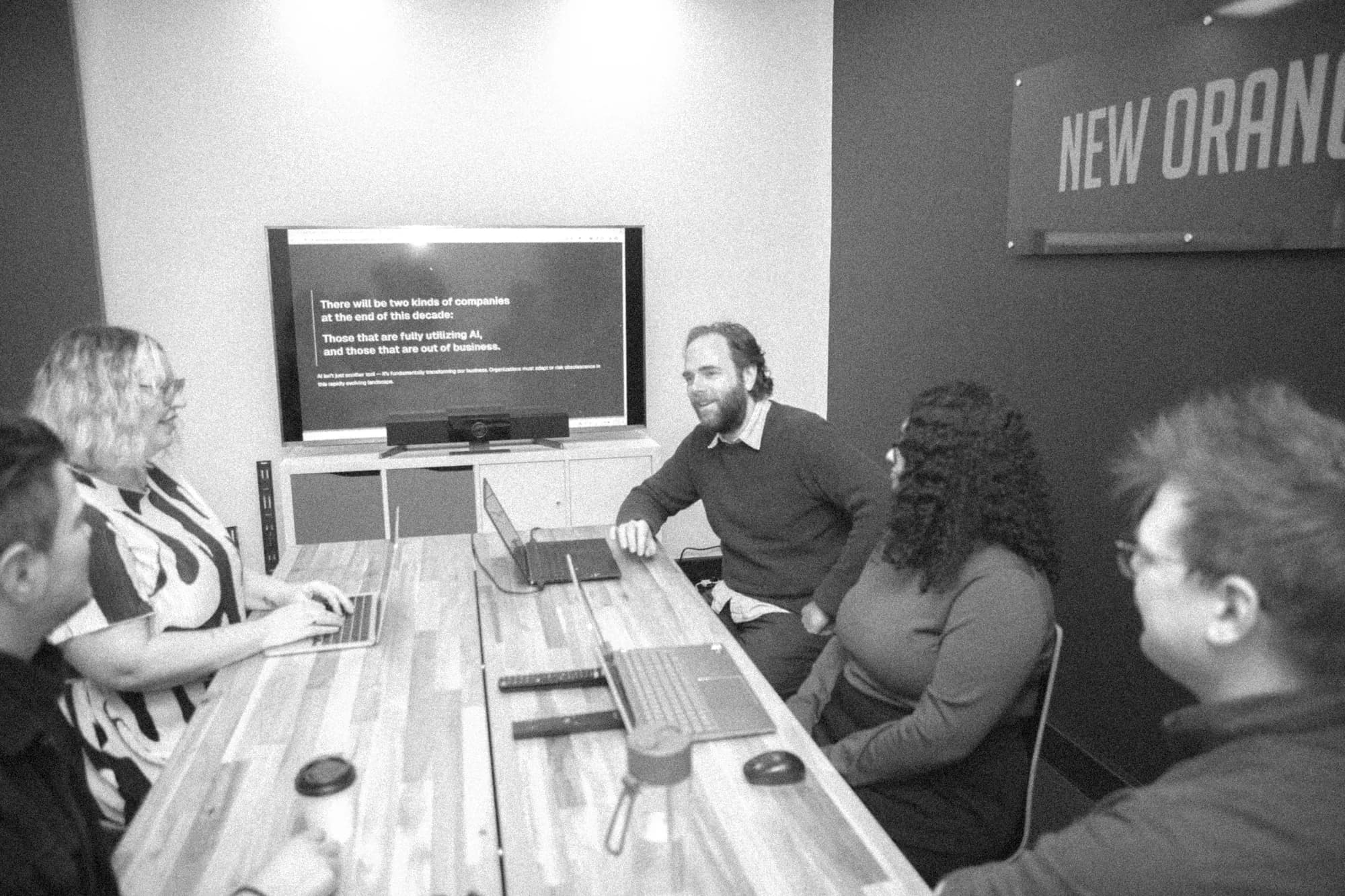Colleagues in meeting