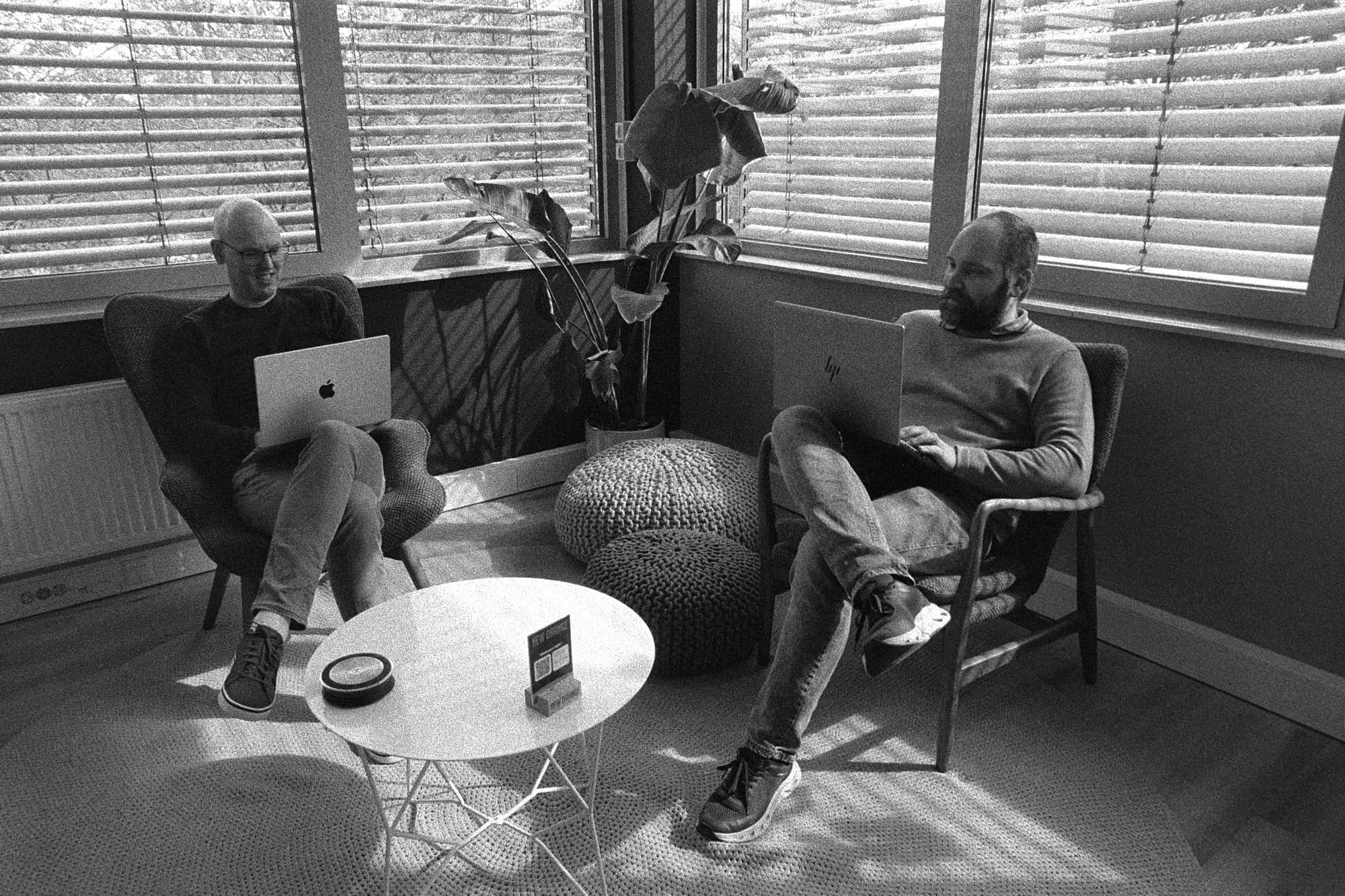 Two colleagues in meeting
